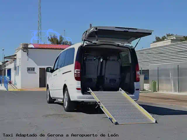 Taxi accesible de Aeropuerto de León a Gerona